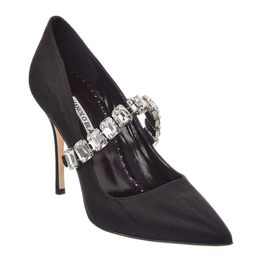 Manolo Blahnik Humiba 105 Moire Pump, Black